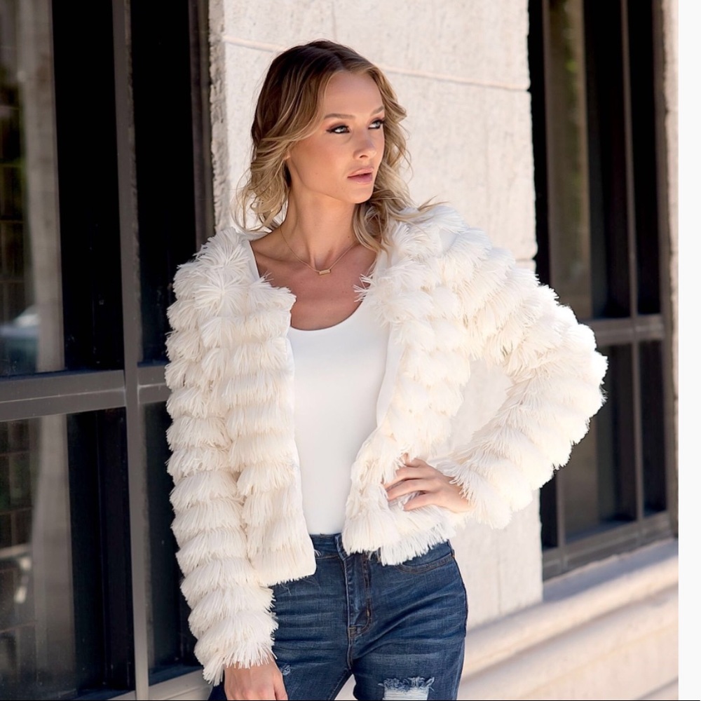 Faux fur statement jacket